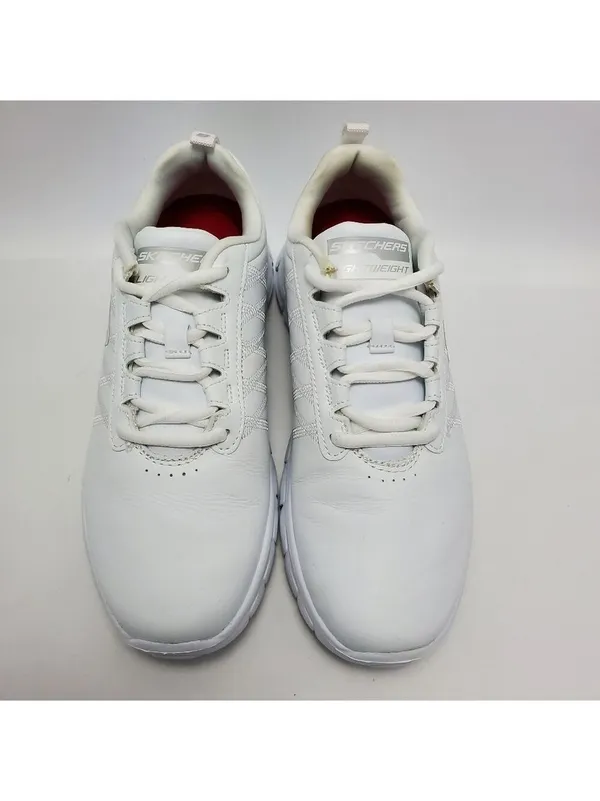Skechers Flex Work Slip Resistant Memory Foam Eldred Dewey Athletic White Sz 8.5 - Image 12