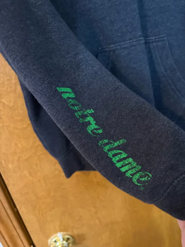 Norte Dame Hoodie Blue Size M - Image 2