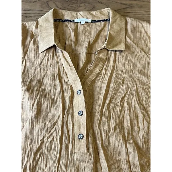 Mystree‎ Anthropologie Tunic Shark Hem Dress Size Large Boho Peasant Cottagecore - Image 9