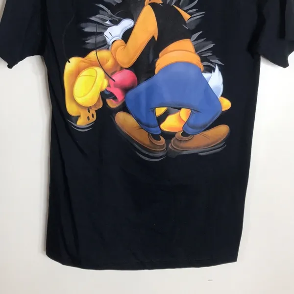 Disney Mickey and Friends Black Short SleeveT-Shirt wrap around print size S‎ - Image 10