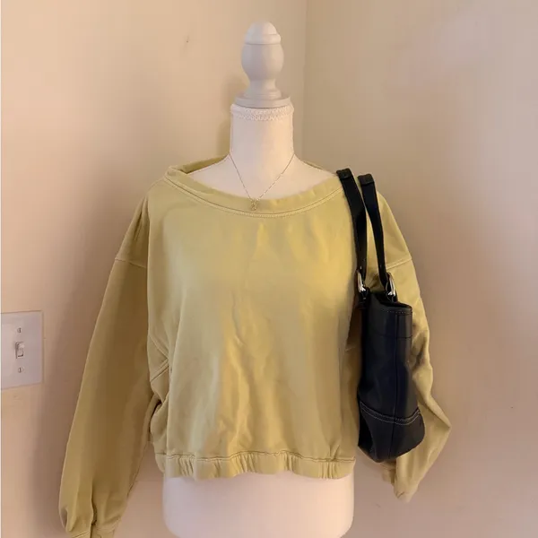 Women's Green Sweatshirt Size M - Image 2
