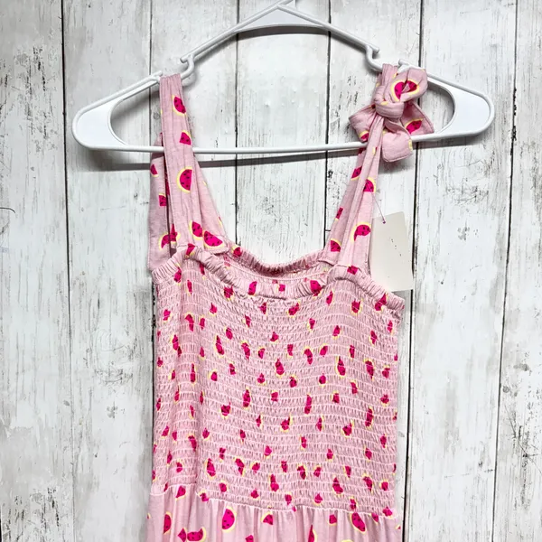Cabana Crown & Ivy‎ Dress Women Size Small Watermelon Smocked Tie Strap Midi - Image 2