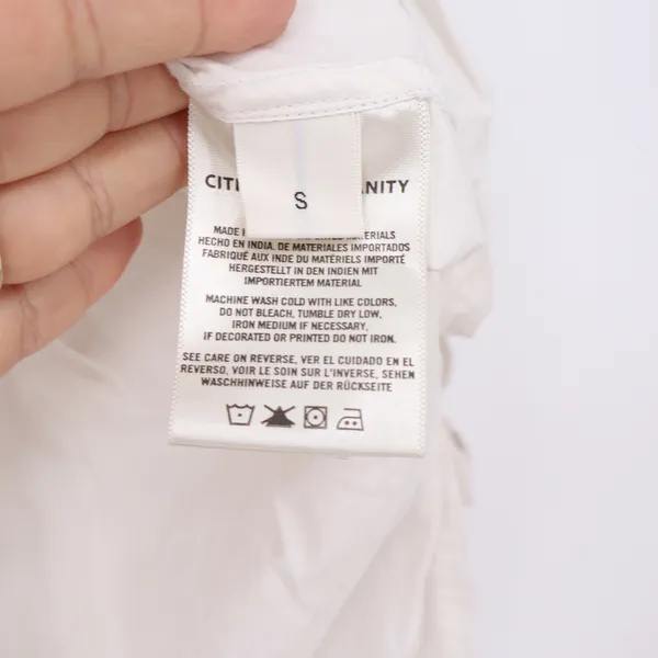 Citizens of Humanity Kayla Shirt Womens S White Cotton Top Excellent - Image 3