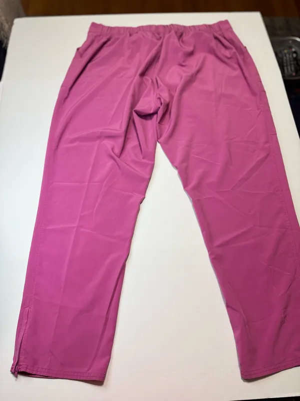 Scrubstar Pink Guava Scrub Pants with Leg Zippers Size 3XL - Image 3