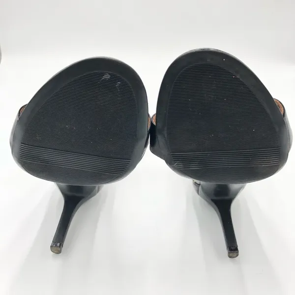 Naturalizer Black Leather Upper Kinsley Heeled Sandals Size 10 - Image 12