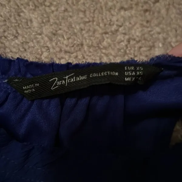 ‎Zara xs blue dress - Image 6