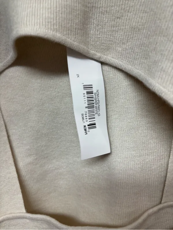 Women’s Cream Ribbed Cutout Crewneck Sweater - Image 5