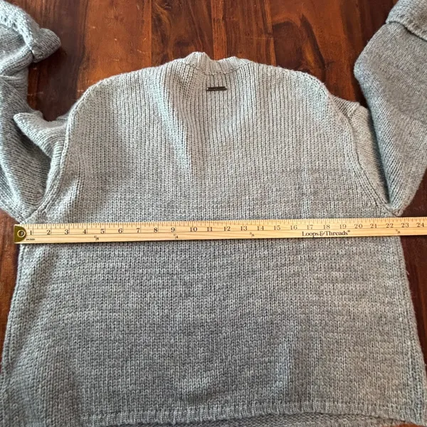 Carve Designs Sage Green Chunky Knit Crew Neck‎ Sweater Womens Large Relaxed Fit - Image 8