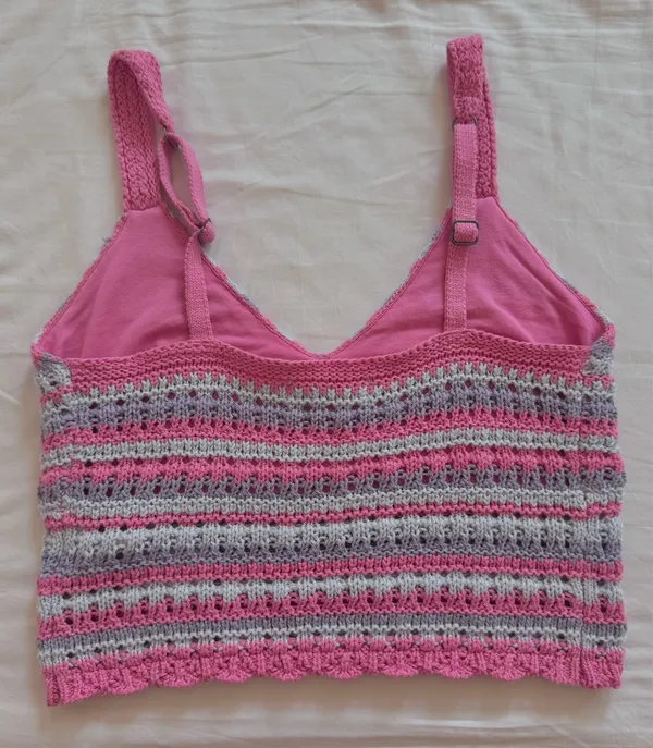 Hollister Crochet Tank Top Pink - Image 4