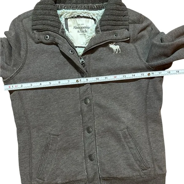 Y2K Abercrombie & Fitch Faux Fur Lined Preppy Soft‎ Girl Cozy Core Jacket 2000s - Image 9