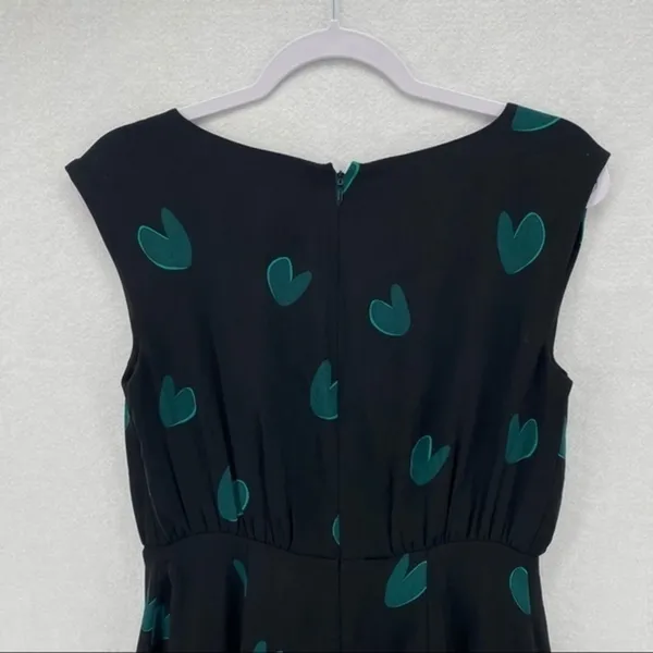 LOFT Heart Print Chiffon Pleated Sleeveless‎ Dress - Image 10