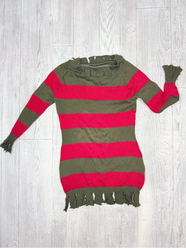 Nightmare on elm street Freddy Kruger mini dress Halloween costume small bodycon - Image 4