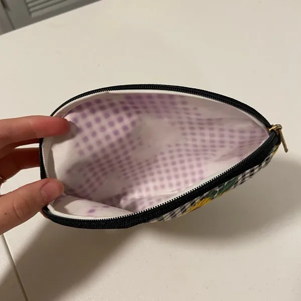 Plaid sunflower zipper‎ pouch - Image 3