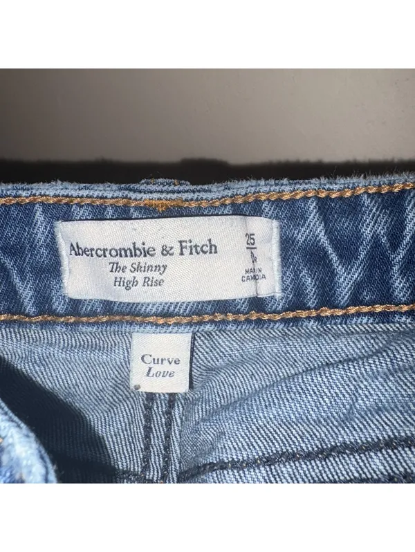Abercrombie & Fitch Curve Love The Skinny High Rise Jeans Size 25 0R - Image 5
