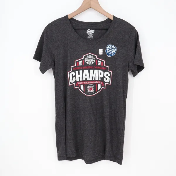Blue 84 South Carolina Gamecocks 2015 Tournament Champs V-Neck Tee Black L - Image 2