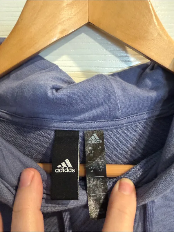 adidas Lavender Crewneck Cropped Hoodie - Image 2