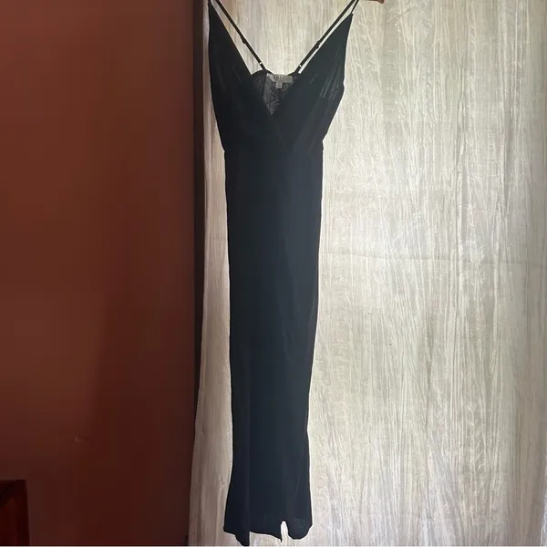 LBLC The Label Revolve Kelcie Midi Gathered Twist Front‎ Dress Slit Black NWT S - Image 3