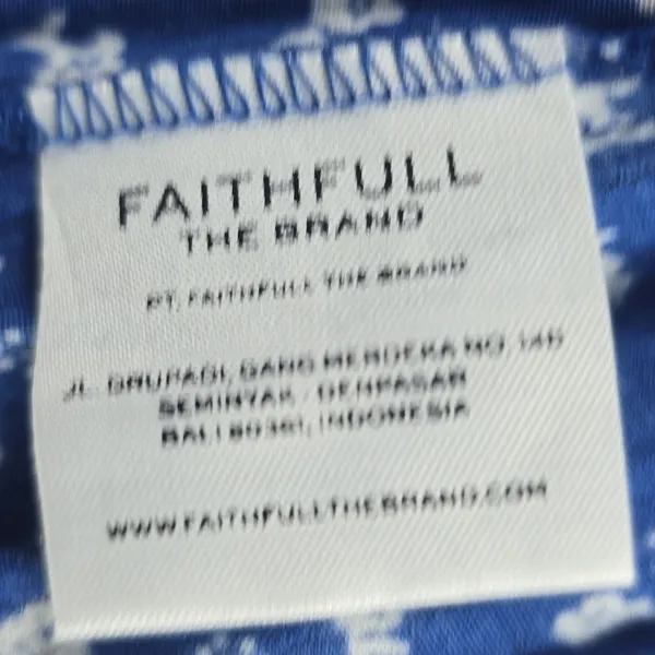 Faithfull The Brand La Rochelle‎ Wrap Mini Dress Blue Floral Women's 2 - Image 8