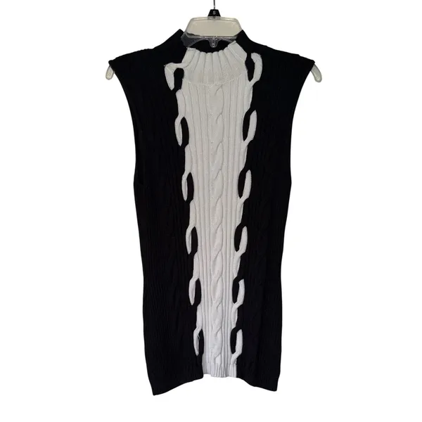 Etcetera Black White Cable Knit 2 Piece Skirt Set small - Image 3