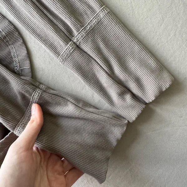 The Slim Skirt Ribbed Henley Top - Image 7