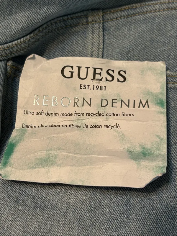 NWT GUESS Lidia Reborn Denim Dress L Light Wash Bustier Bodycon - Image 11
