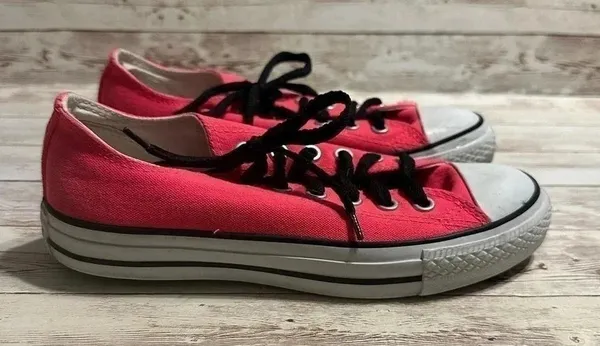 Converse All Star Low Shoes Women’s 7 Men’s 5 Hot Pink - Image 3