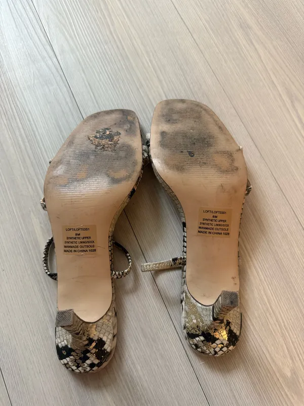 Steve Madden strappy snakeskin helped sandals - Image 4