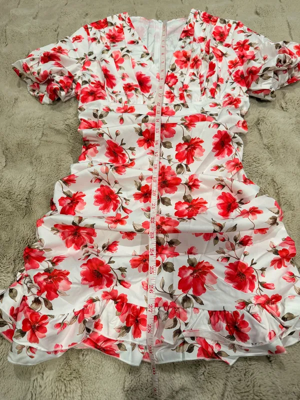 Floral Dress Dainty Feminine Cottage Core Coquette Fairy Whimsical Romantic Chic - Image 9