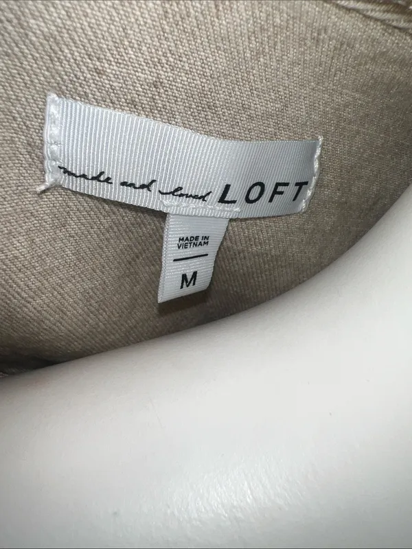 LOFT Neutral Tie-Front Utility Vest in Light Taupe - Image 3