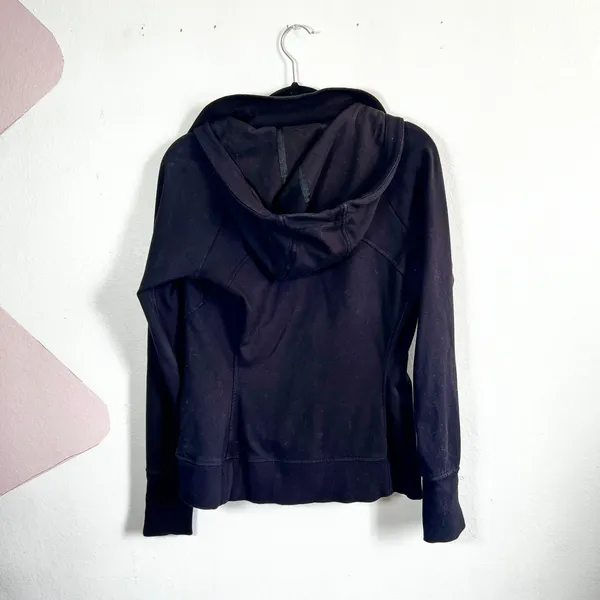 ATHLETA Triumph Hoodie Sweatshirt Jacket Full Zip Size M Black‎ Gym Workout - Image 2