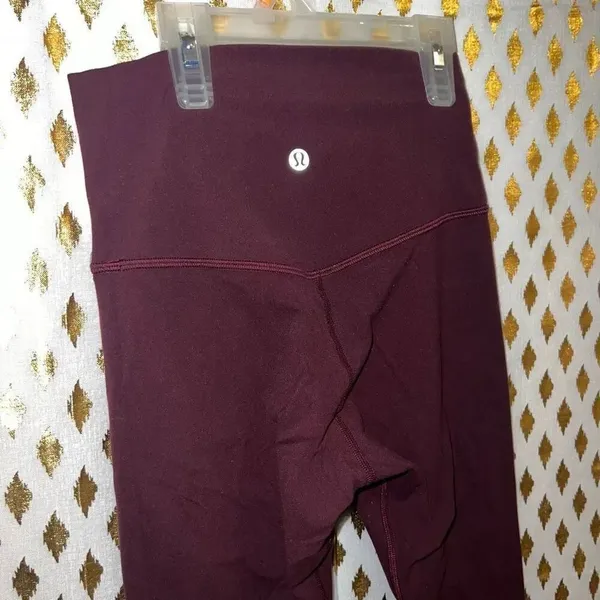 Lululemon leggings burgundy athletic straight size 2 - Image 2