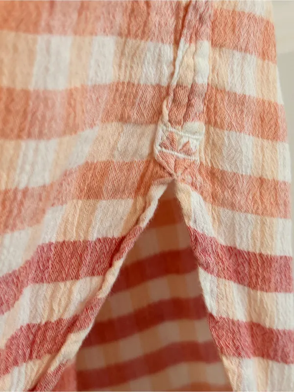 Madewell Central Tunic Shirt White Pink Gingham Size M - Image 12