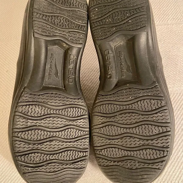 Dansko Black Leather Closed Toe Slide Mule Women's Clog Shoe Sz EU 39 Worn On TV - Image 7