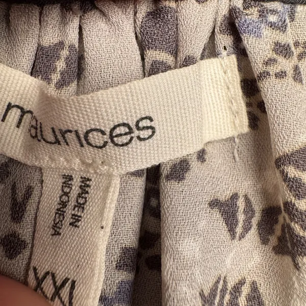Maurices Boho Chevron‎ Print Long Sleeve Tunic Top Women's XXL Gray - Image 3