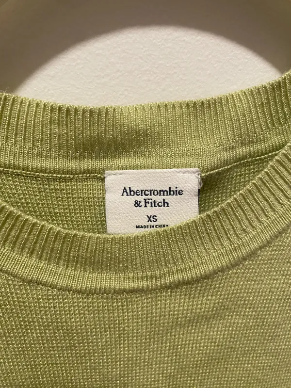 Abercrombie & Fitch Underbust Lime Green Corset Crewneck - Image 3