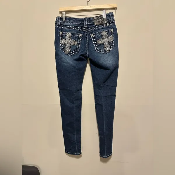 Miss Me Women's Skinny Jeans with Stitching Accent and Embellishment Size 26 - Image 2