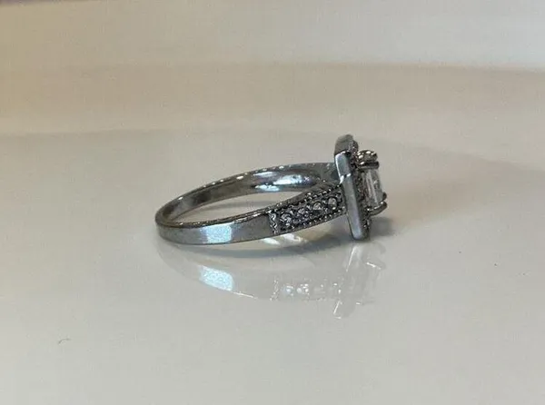 Silver Tine Crystal Ring - Image 3