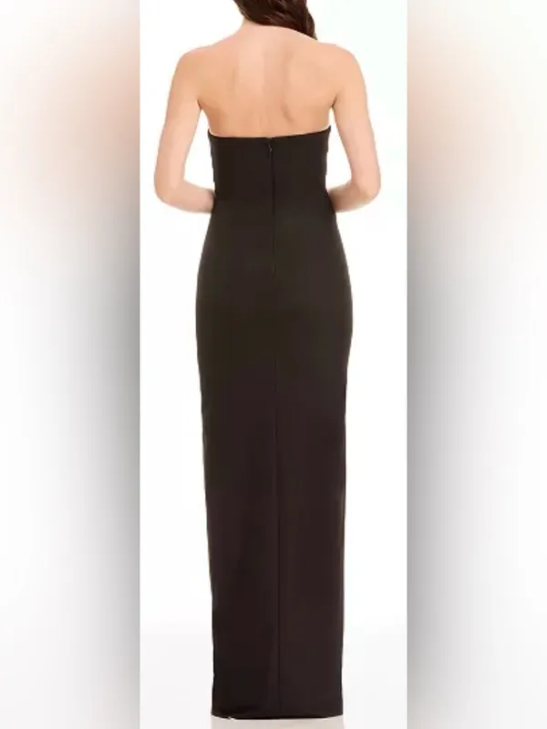 NEW Dress The Population Jasmine Strapless Black Sheath Maxi Dress sz L - Image 2