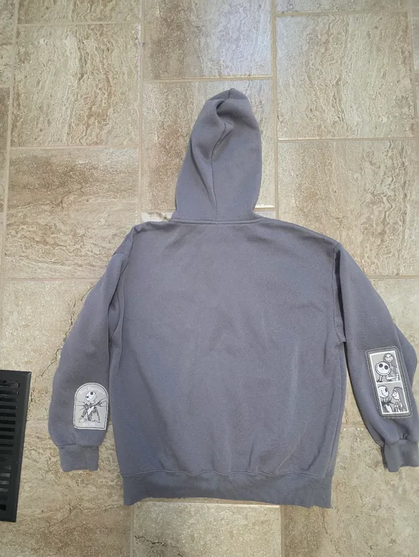 Disney The Nightmare Before Christmas XL Multi Patch Full Zip Hoodie Sweatshirt - Image 4