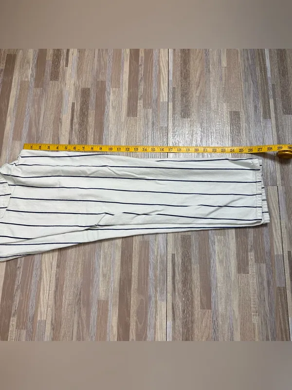Universal Thread White Overalls with Blue Pinstripes Women’s Size XS (0) - Image 5