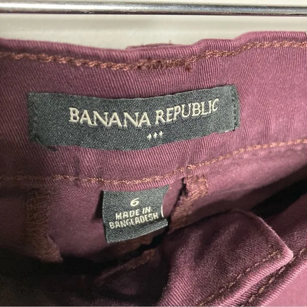 Banana republic factory maroon skinny pants size 6‎ - Image 3