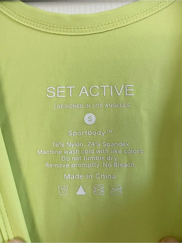 Women’s SET Active Sportbody Shortysuit Highlighter Yellow Size S - Image 4