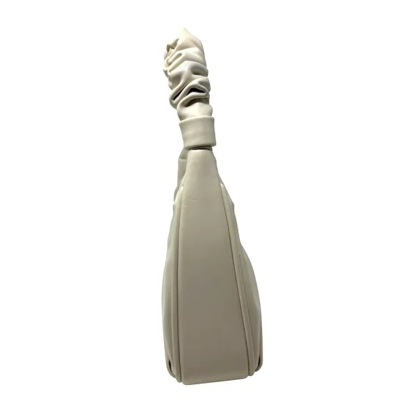 JW PEI Gabbi Ruched Hobo Handbag Ivory Vegan Leather Croissant Shoulder Bag - Image 3