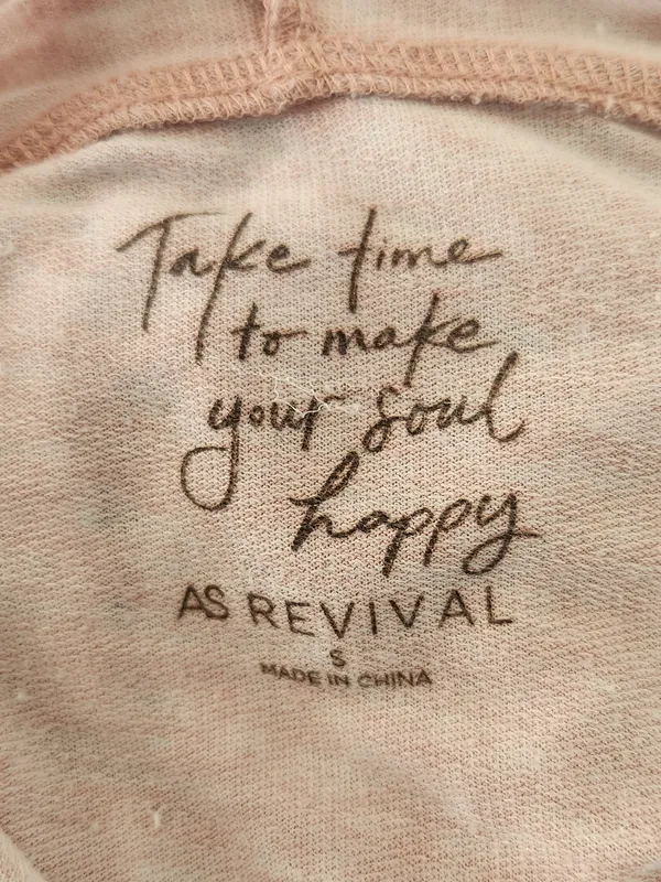 Altar'd State Revival Pink Distressed Oversized Hoodie Pullover Size Small - Image 7