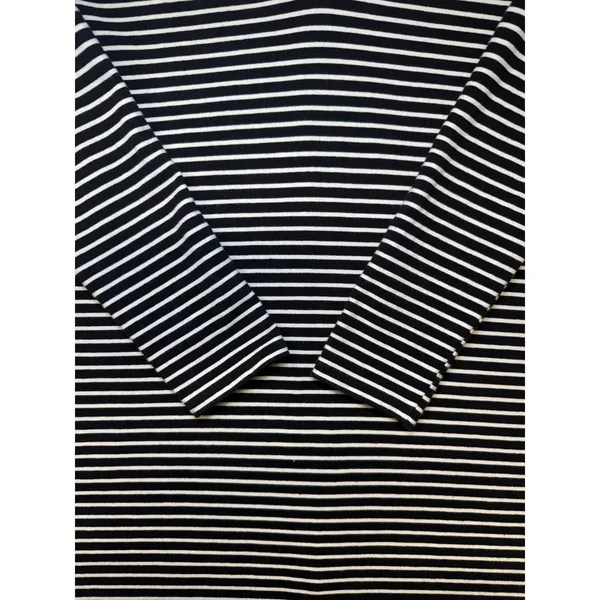 Express Womens Black White Striped V-Neck Long Sleeve Bodycon Midi Dress Medium‎ - Image 6