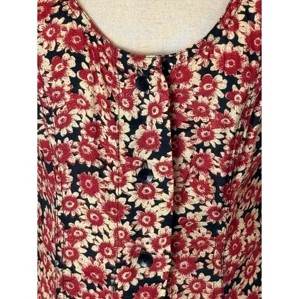 Free People Melanie Dress Women XS Red Floral Mini‎ Boho Cottagecore Festival - Image 11