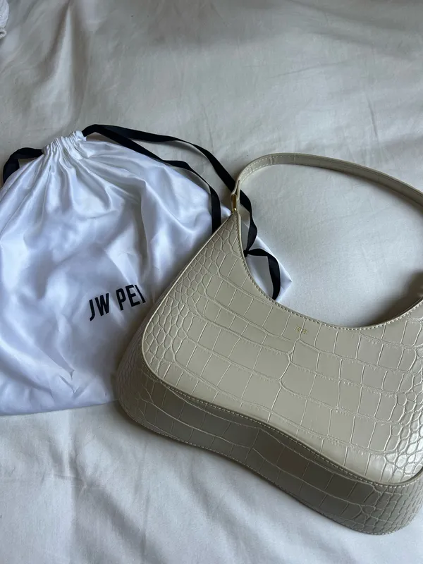 JW Pei Bag Shoulder White Croc - Image 3