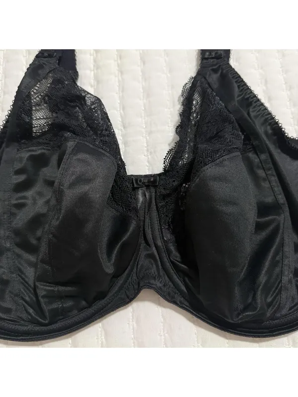 Elomi 34L Morgan Stretch Banded Underwire Bra Style EL4111 Black Full Figure - Image 2