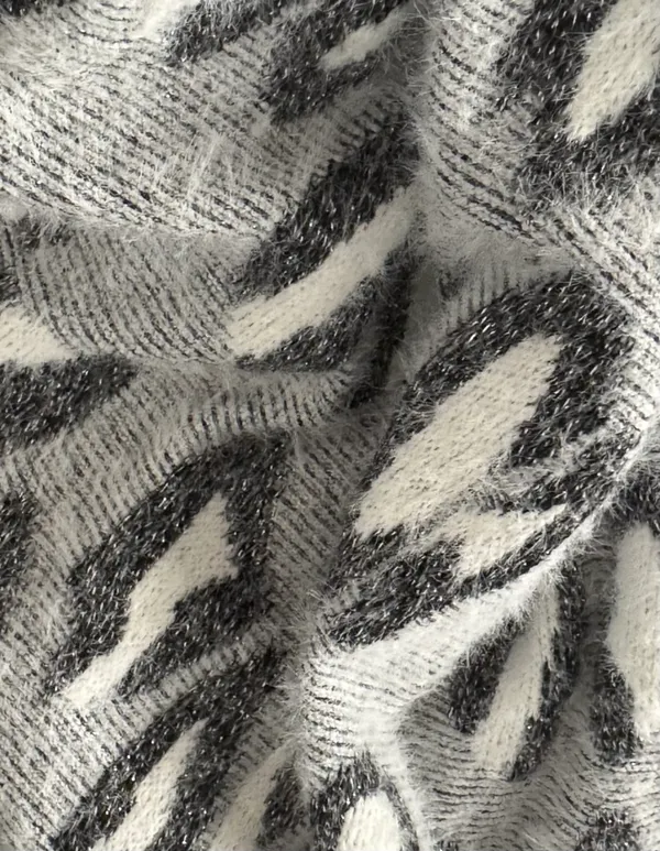 BB Dakota Gray & Black Leopard Print Open Front Cardigan Jacket - Image 6