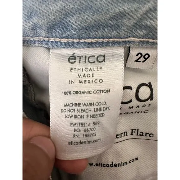 Ética Sasha Modern‎ Flare Jeans Sea Breeze Size 29 - Image 7